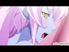 Паренёк оттрахал фиолетовую хентай девчонку с огромной грудью