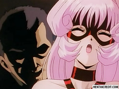 Сексуальной хентай девке в маске сделали двойное проникновение