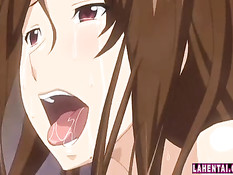 Сиськастые хентай девушки в бассейне занимаются сексом с парнем