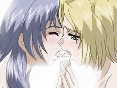 Хентай лесбияночка вылизывает клитор и сиськи своей любовнице