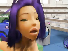 3d лесбияночки нанизываются на фаллоимитатор и мощно кончают