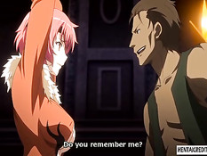 Связанную хентай девчонку с большой грудью оттрахали мужчины