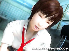 Японская 3D девчонка дрочит член привязанному к полу пареньку