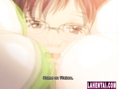 Хентай девки прижимаются к мальчику своими большими сиськами