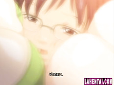 Хентай девки прижимаются к мальчику своими большими сиськами