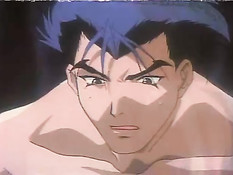 Аниме красавица с розовыми волосами занимается сексом в пещере