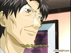 Хентай мама с синими волосами участвует в групповых секс оргиях