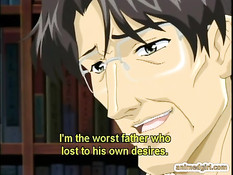 Хентай мама с синими волосами участвует в групповых секс оргиях