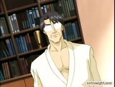 Хентай мама с синими волосами участвует в групповых секс оргиях