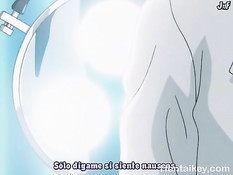 Похотливый молодой доктор в очках трахает раком хентай девчонок