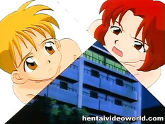 Три аниме девчонки используют мальчика для обучения Камасутре