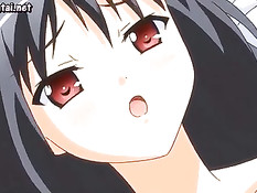 Две грудастые хентай лесбиянки трутся сиськами и бритыми кисками