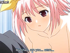 Две грудастые хентай лесбиянки трутся сиськами и бритыми кисками