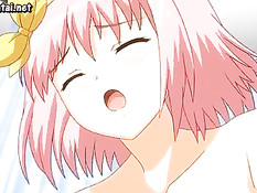 Две грудастые хентай лесбиянки трутся сиськами и бритыми кисками