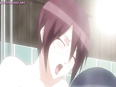 Парень вылизал грудь хентай девчонке и насадил её на свой член