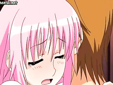 Две аниме подруги с огромными сиськами соблазняют одного парня