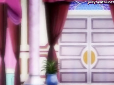 Раздел светловолосую аниме девушку и стал ласкать клитор руками