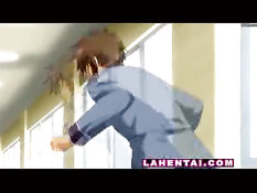 Хентай болельщица встретила паренька и подрочила член сиськами