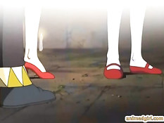 Связанной хентай девушке прикладывают вакуумные помпы к груди