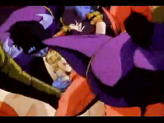 Горячая хентай девчонка занимается сексом с уродливым демоном