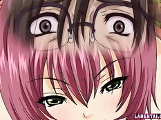 Возбуждённая аниме девочка подрочила и пососала очкарику член