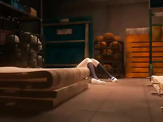 Паренёк на складе занимается сексом с сексуальной 3D девчонкой