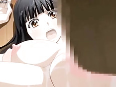 Хентай девушки принимали участие в большой групповой секс оргии