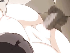 Хентай девушки принимали участие в большой групповой секс оргии