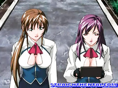 Перевозбудившиеся хентай девки доставили мужчине удовольствие
