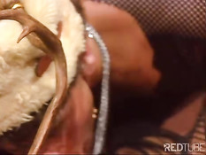 Жёсткий групповой трах во время костюмированной винтажной оргии