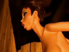 Грудастая 3D девка занимается сексом с космическими пришельцами