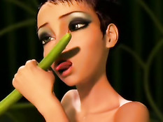 Грудастая 3D девка занимается сексом с космическими пришельцами