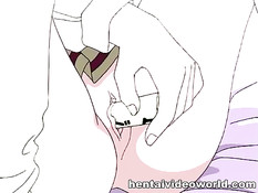 Хентай девчонка испытала удовольствие вставив вибратор в киску