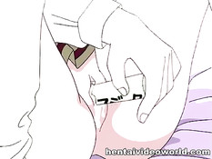 Хентай девчонка испытала удовольствие вставив вибратор в киску