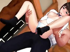 Большой член входит во влагалище аниме девки и заливает спермой