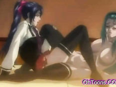 Две сексуальные хентай студентки занимались лесбийским сексом