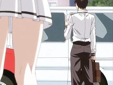 Очкастая хентай девушка трахается с пареньком и любит лесби секс