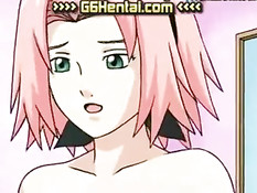 Сакура Харуно делает минет и занимается сексом с Наруто Узумаки