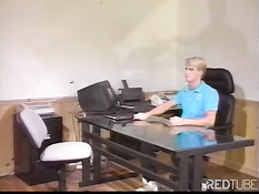 Checking muscular boy