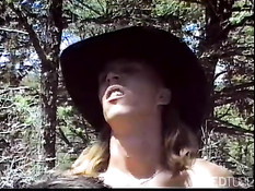 Horny gay cowboy in free nature