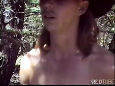 Horny gay cowboy in free nature