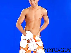 Nicolas stripping and posing