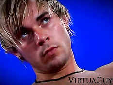 Jan squirting on his belly