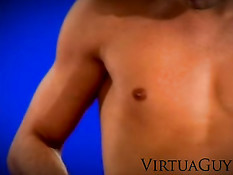 Touching his tight body