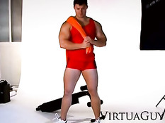 Beefcake shows his body