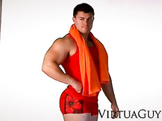 Beefcake shows his body