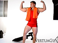 Beefcake shows his body