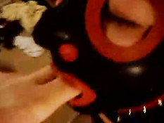 Fucking a latex-face