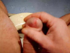 Wanking in the toilet