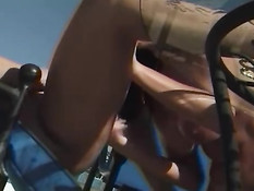 Two hot women having fun in the sun